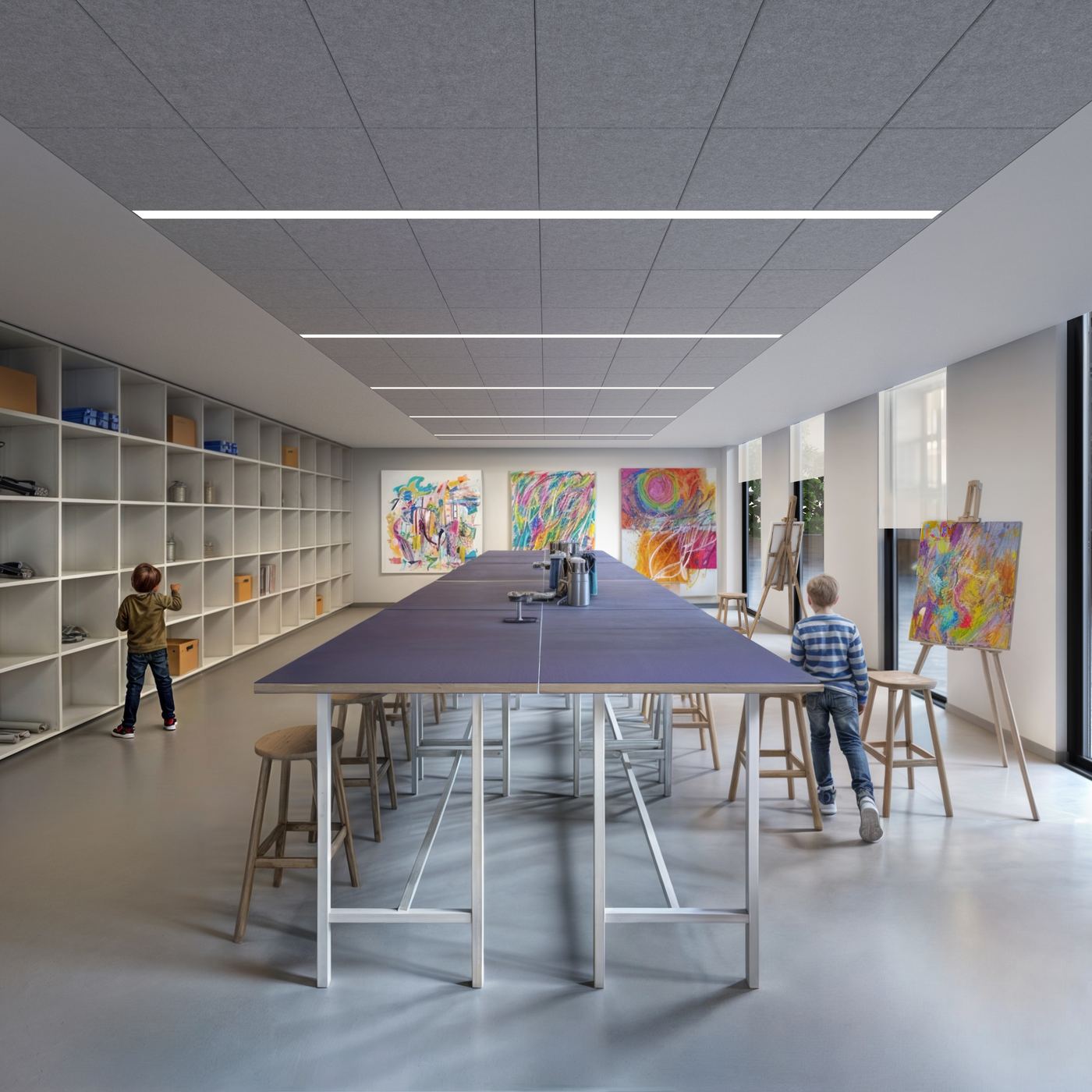 Render of the art studio
